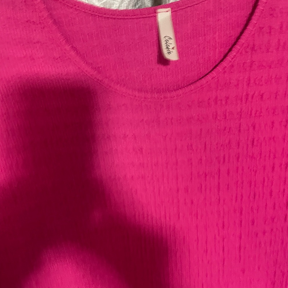 Vibrant Pink Maxi Dress with Ruffle Details - Picture 4 of 5